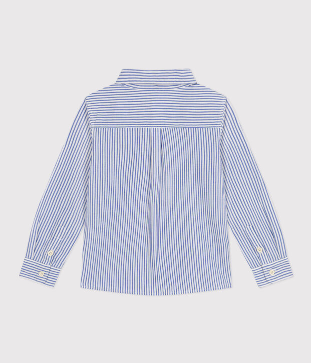 Chemise &agrave; rayures enfant gar&ccedil;on bleu/blanc