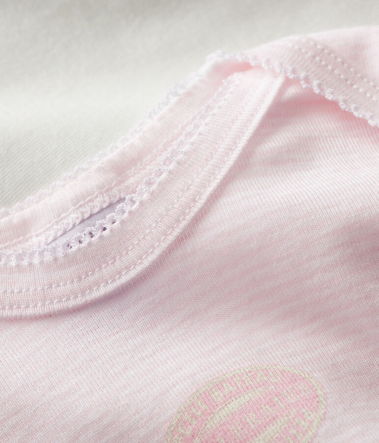 Lot de 2 bodies ray&eacute; manches longues coton biologique multicouleur