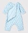 Combinaison longue bébé mixte en tubique bleu FRAICHEUR/blanc MULTICO