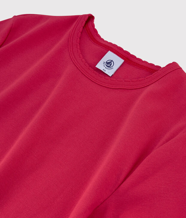 Iconisch katoenen T-shirt met ronde hals voor Dames roze