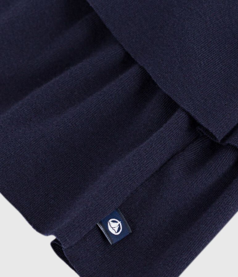 Jupe en coton enfant unie bleu