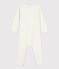 Babybody met lange pijpen in wol en katoen ECRU 08163