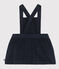 Jurk zonder mouwen van ribfluweel voor baby's blauw SMOKING