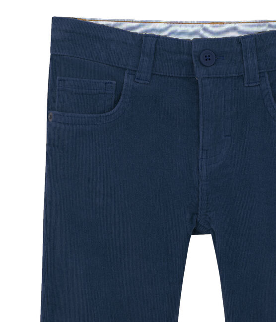 Pantalon garçon en velours bleu SMOKING