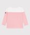Katoenen gestreept marineshirt voor kinderen roze MARSHMALLOW/ FLAMAND