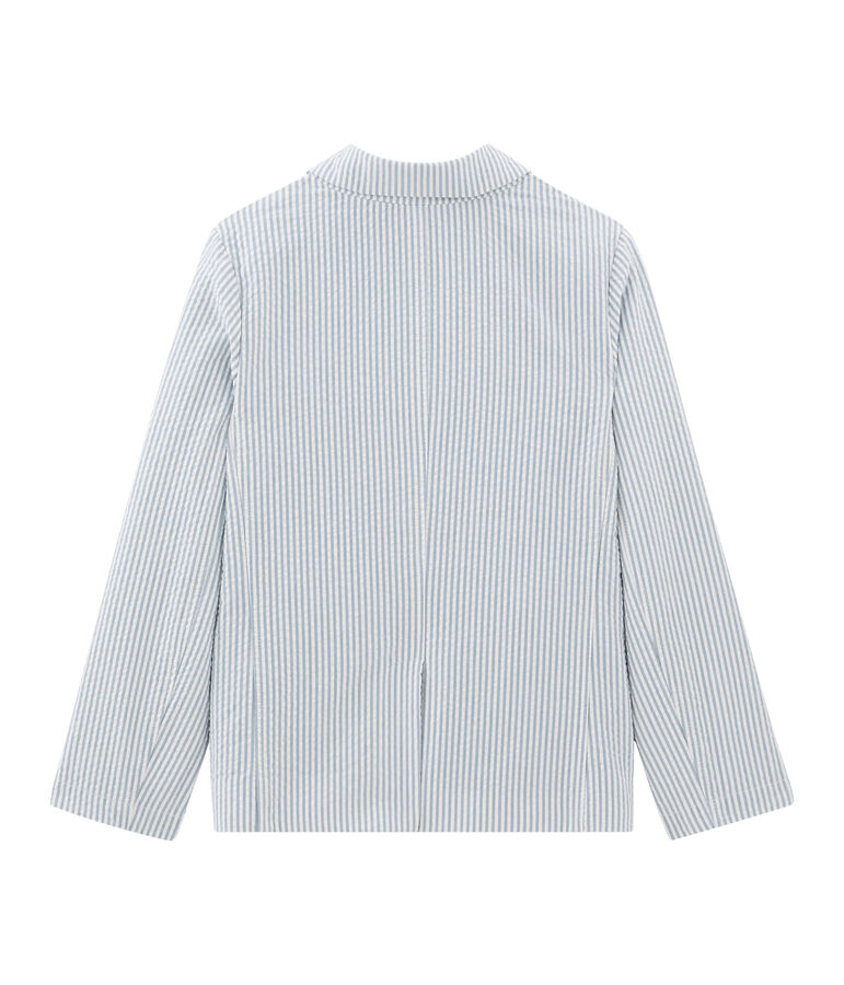 Veste enfant gar&ccedil;on bleu FONTAINE/blanc MARSHMALLOW