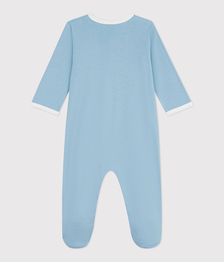 Pyjama b&eacute;b&eacute; en coton uni vert