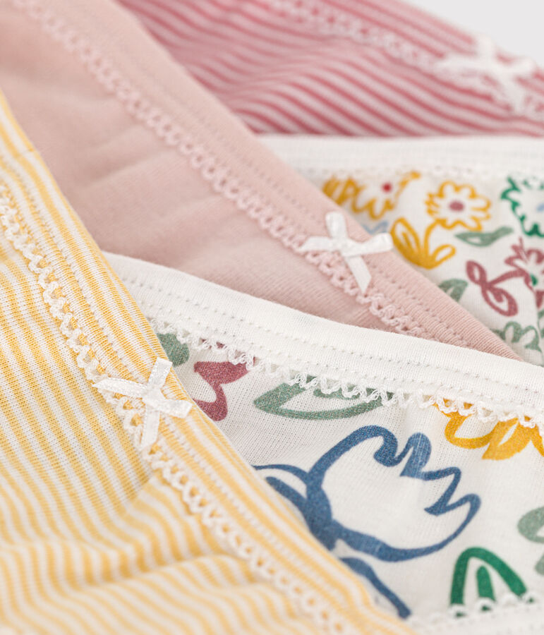 Setje met 5 katoenen onderbroekjes met bloemetje voor kinderen. multicouleur