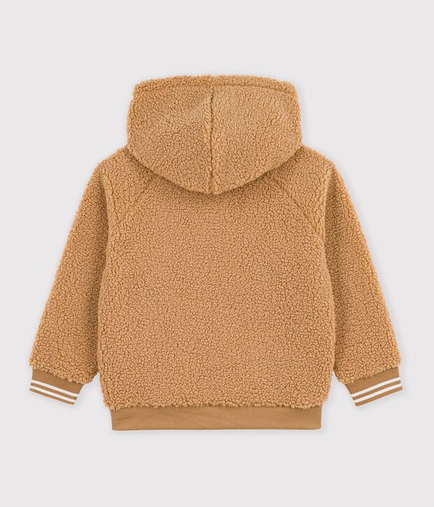 Sweatshirt van sherpa voor kinderen LATTE
