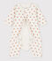 Bodyjama sans pieds imprimé bébé en coton blanc MARSHMALLOW/ ECUREUIL