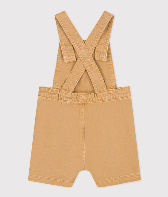 Salopette courte en denim de couleur bébé beige TOURONE