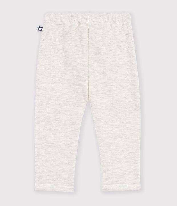 Pantalon b&eacute;b&eacute; en coton uni beige chin&eacute;