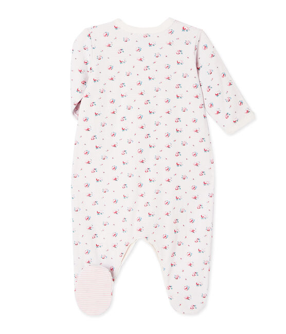 Pyjama in tubic met print voor babymeisjes blauw BOCAL/wit MULTICO