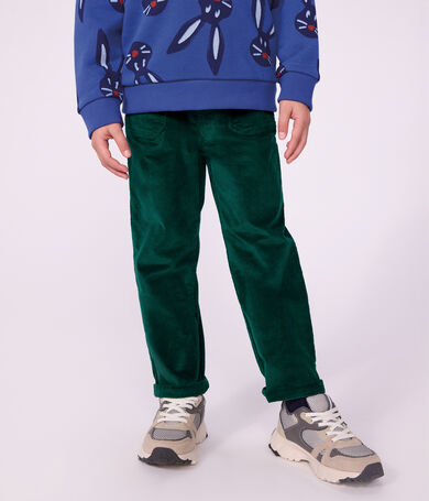 Pantalon droit enfant en velours