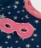 Glow-in-the-dark pyjama met masker voor kleine meisjes en jongens van katoen INCOGNITO/ MARSHMALLOW