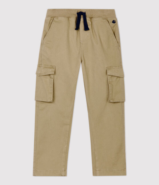 Pantalon regular en gabardine  enfant garçon beige JERRYCAN