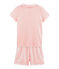 Pyjacourt petite fille en côte blanc MARSHMALLOW/rose ROSAKO