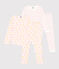 Lot de 2 pyjamas panthère et pois petite fille en coton variante 1