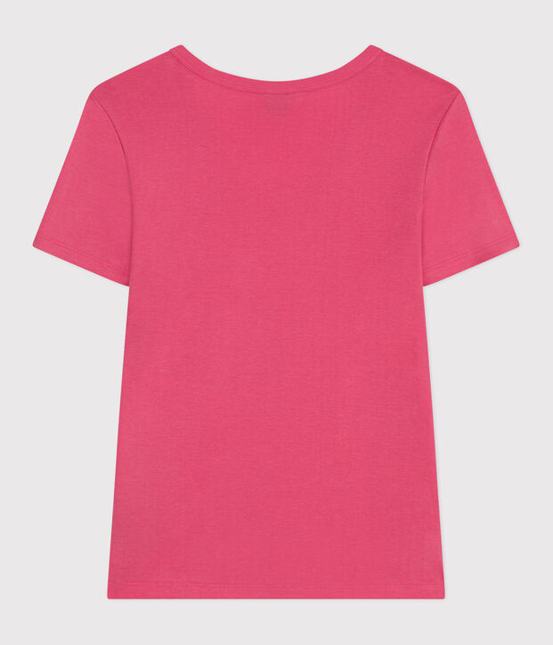 L'Iconique, gestreept katoenen T-shirt voor dames roze