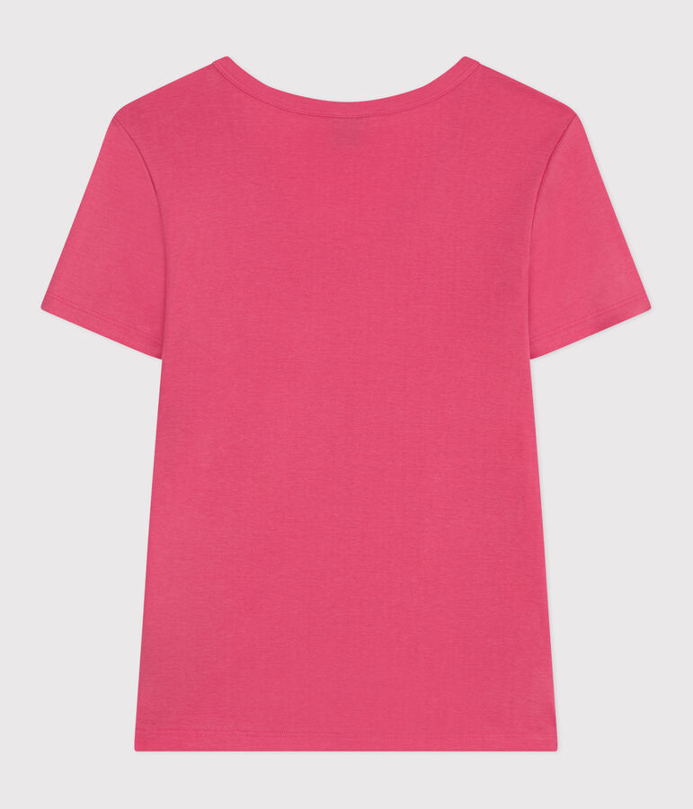 L'Iconique, gestreept katoenen T-shirt voor dames roze