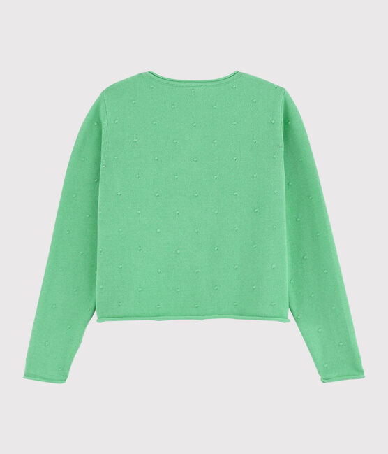 Katoenen cardigan voor meisjes groen ALOEVERA