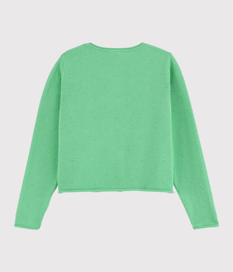 Katoenen cardigan voor meisjes groen