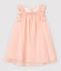 Robe manches courtes en crêpe bébé fille
