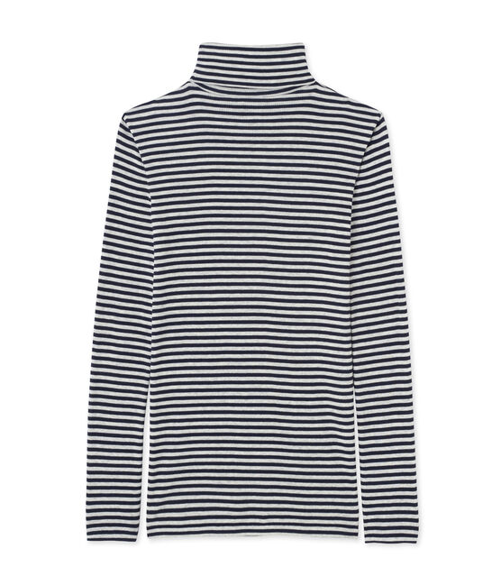 Gestreepte sous-pull voor dames Colette blauw SMOKING/grijs BELUGA