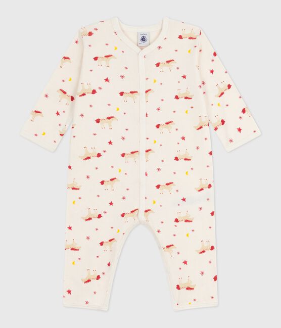 Pyjama bébé en coton sans pieds imprimé cheval MILK/ MULTICO