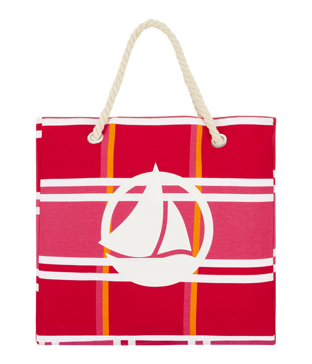 Strandtas roze/multicouleur