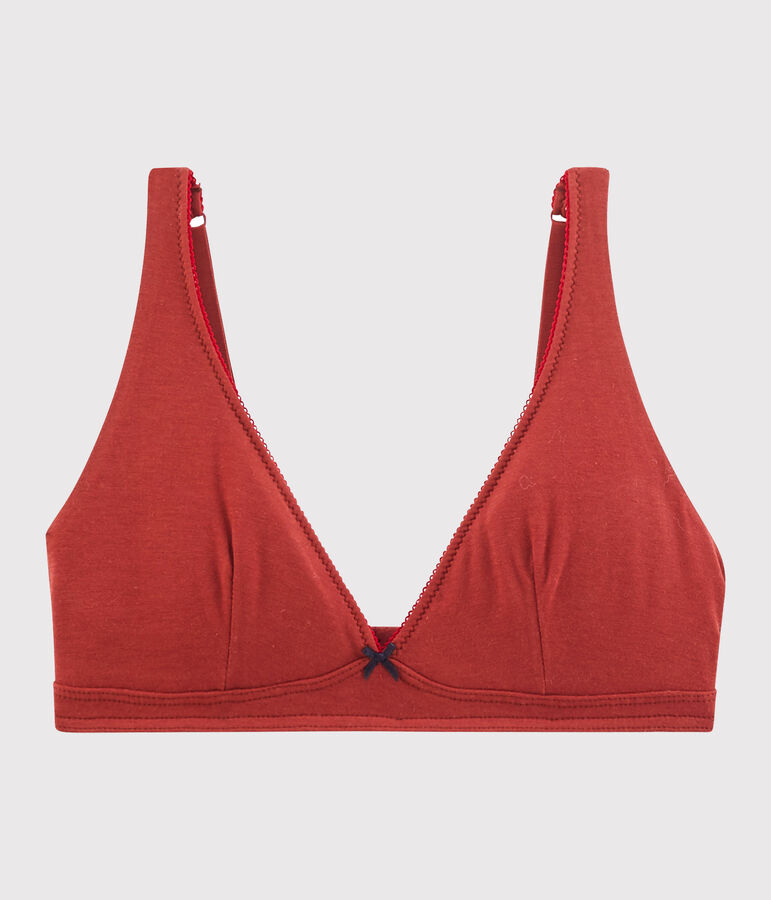 Damesbeha van extradunne jerseystof bruin OMBRIE