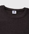 T-shirt col rond iconique en coton Femme gris CITY CHINE