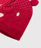Babymuts van tricot. rood TERKUIT