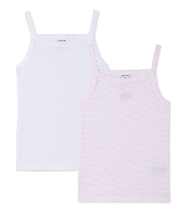 Lot de 2 chemises &agrave; bretelles ado fille multicouleur