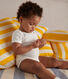 Set van 2 witte babyrompertjes met korte mouwen