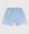 Effen katoenen short voor kinderen blauw