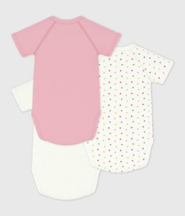 Set van katoenen babyrompertjes met print en korte mouwen multicouleur