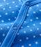 Combicourt bébé imprimé pois en coton biologique bleu BRASIER/gris MARSHMALLOW