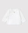 Gewatteerde babycardigan van biologisch katoen wit MARSHMALLOW