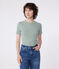 L'Iconique, gestreept katoenen T-shirt voor dames PALMERAIE/ MARSHMALLOW