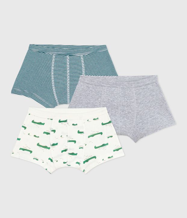 Setje met katoenen boxershorts met omhulde tailleband met print multicouleur