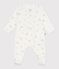 Katoenen babypyjama met bloemenprint wit MARSHMALLOW/wit MULTICO