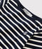 Jersey marinière voor meisjes - jongens blauw SMOKING/wit MARSHMALLOW