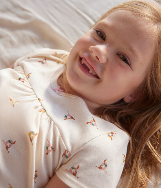 Katoenen pyjamashort met dierenprint voor kinderen wit AVALANCHE/ MULTICO