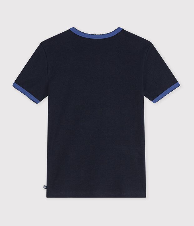 Dames-T-shirt van effen katoen met korte mouwen SMOKING