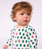 Pyjama b&eacute;b&eacute; en velours imprim&eacute; sapins blanc/multicouleur