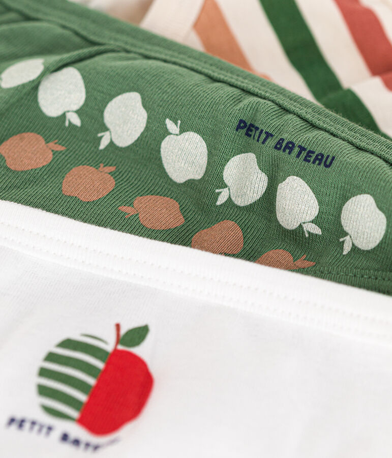 Lot de 3 culottes en coton enfant multicouleur