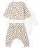 Ensemble trois pièces bébé garçon en laine et coton beige MONTELIMAR/blanc MULTICO