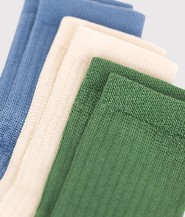 3 paar effen katoenen kindersokken multicouleur