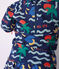 T-shirt met print en uv-bescherming voor baby's blauw/multicouleur